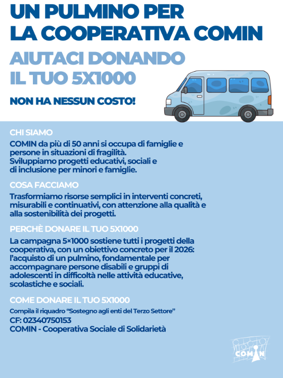 5x1000 pulmino per COMIN